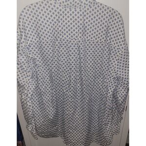 Wrangler George Strait Collection Mens XXL White Blue Geometric Button Shirt
